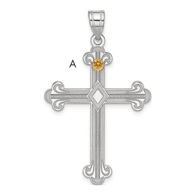 Sterling Silver Personalized Family Cross Pendant – view 3
