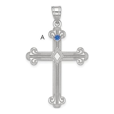 Sterling Silver Personalized Family Cross Pendant