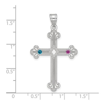 Sterling Silver Family Cross Pendant – view 3