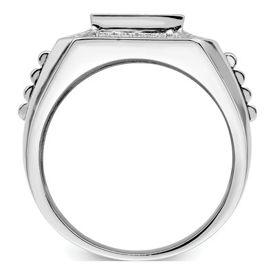 Men's Sterling Silver CZ Pave Ring | Brilliant Embers – view 3