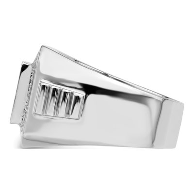 Men's Sterling Silver CZ Pave Ring | Brilliant Embers – view 4