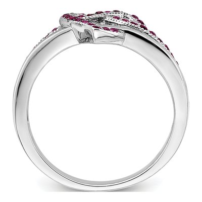 Sterling Silver CZ Pave Heart Ring – view 3