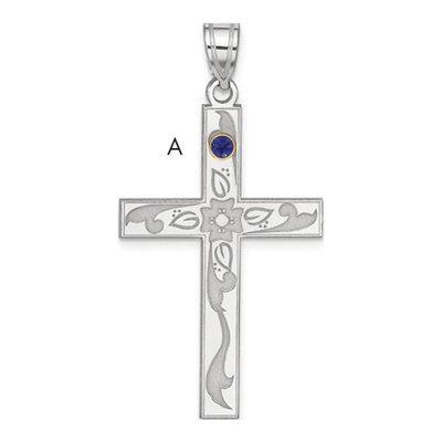 Sterling Silver Family Cross Pendant – view 3