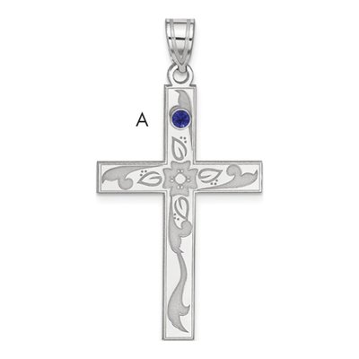 Sterling Silver Personalized Family Cross Pendant