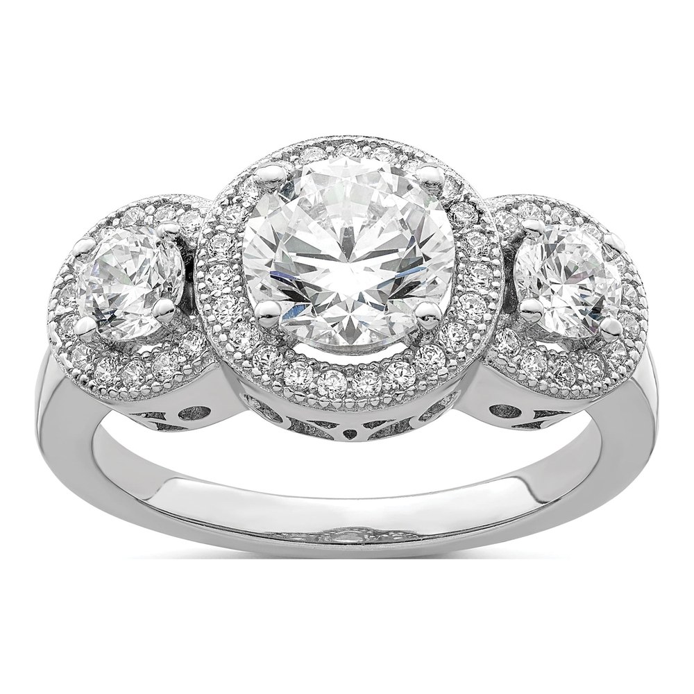 Sterling Silver Micro Pav CZ Ring