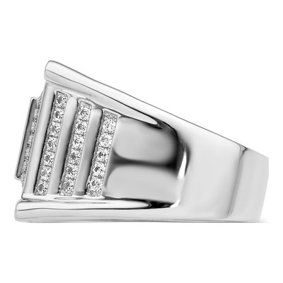 Men's Sterling Silver CZ Pave Ring – view 4