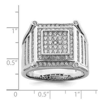 Men's Sterling Silver CZ Pave Ring – view 5