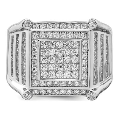 Men's Sterling Silver CZ Pave Ring – view 6