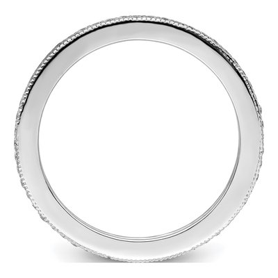Sterling Silver CZ Pave Eternity Band – view 3