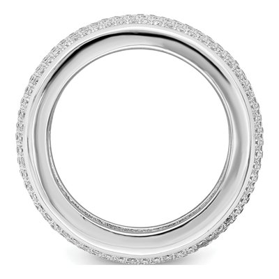 Sterling Silver CZ Pave Wedding Band – view 2