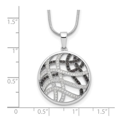 Sterling Silver CZ Pave Pendant Necklace – view 4