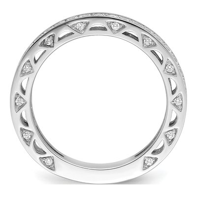 Sterling Silver Micro Pav CZ Eternity Ring – view 3