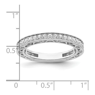 Sterling Silver Micro Pav CZ Eternity Ring – view 5