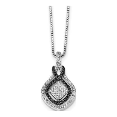 Sterling Silver CZ Pendant Necklace – view 2