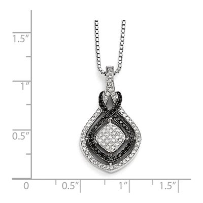 Sterling Silver CZ Pendant Necklace – view 5