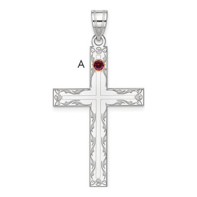 Sterling Silver Family Cross Pendant – view 3