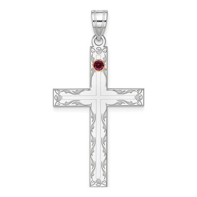 Sterling Silver Family Cross Pendant