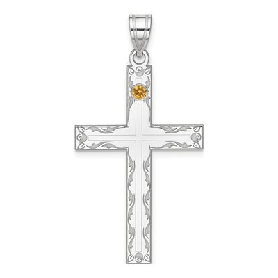Sterling Silver Personalized Family Cross Pendant – view 2