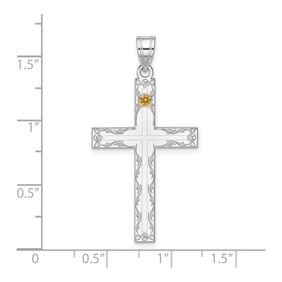 Sterling Silver Personalized Family Cross Pendant – view 5
