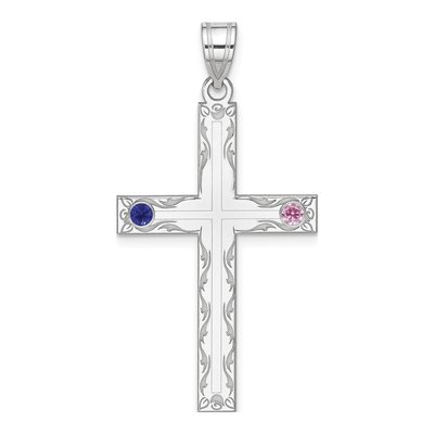 Sterling Silver Family Cross Pendant – view 2