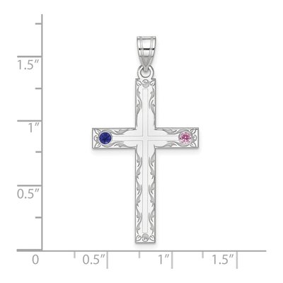 Sterling Silver Family Cross Pendant – view 3