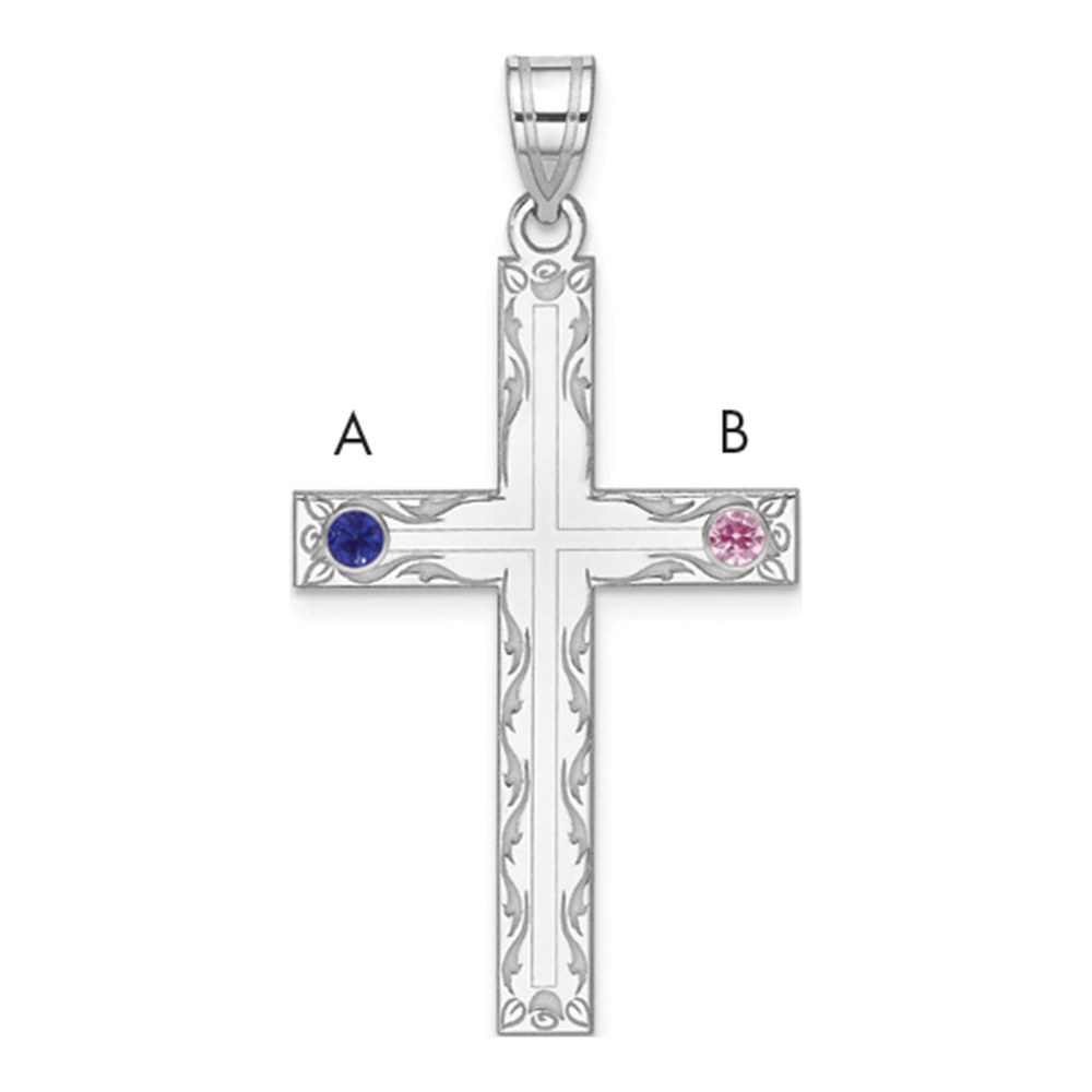 Sterling Silver Family Cross Pendant