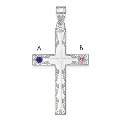 Sterling Silver Family Cross Pendant