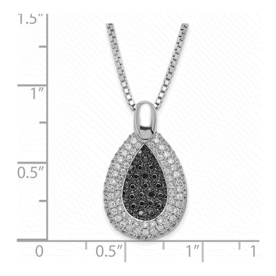 Sterling Silver CZ Clear Teardrop Pendant Necklace – view 4