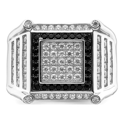 Men's Sterling Silver CZ Pave Ring – view 6