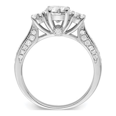 Sterling Silver CZ Micro Pave Engagement Ring – view 3