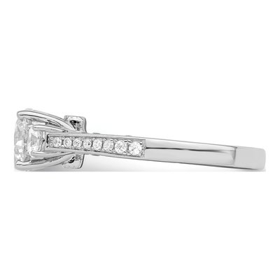 Sterling Silver CZ Micro Pave Engagement Ring – view 4