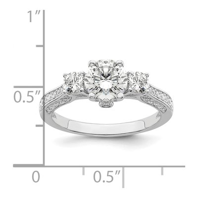 Sterling Silver CZ Micro Pave Engagement Ring – view 5