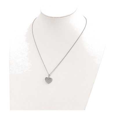 Sterling Silver CZ Heart Pendant Necklace – view 4