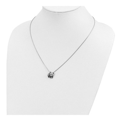 Sterling Silver CZ Panda Necklace – view 4