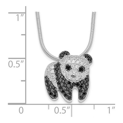 Sterling Silver CZ Panda Necklace – view 5