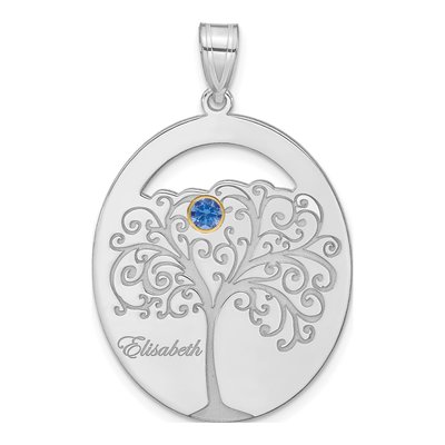 Gold-Plated Sterling Silver Personalized Birthstone Family Pendant – view 2