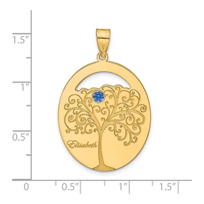Gold-Plated Sterling Silver Personalized 1-Birthstone Family Pendant – view 5