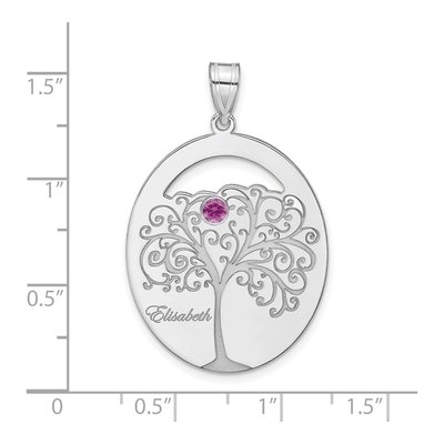 Sterling Silver Personalized Family Birthstone Pendant – view 3