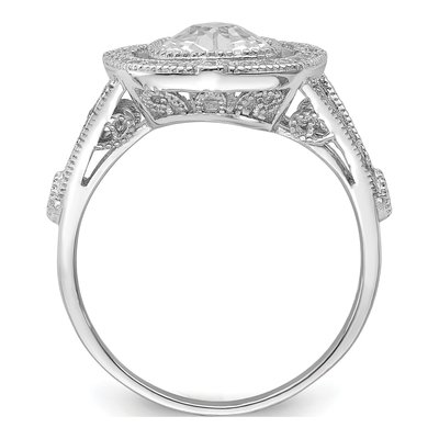 Sterling Silver CZ Micro Pave Ring – view 3