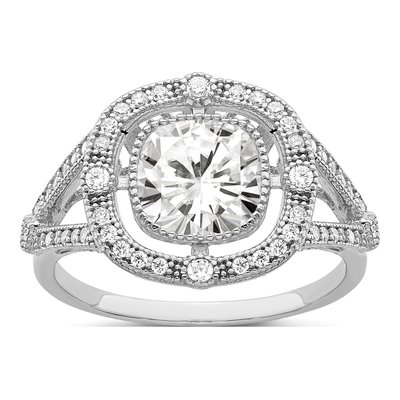 Sterling Silver CZ Micro Pave Ring