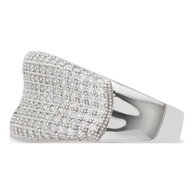 Sterling Silver CZ Pave Ring – view 4