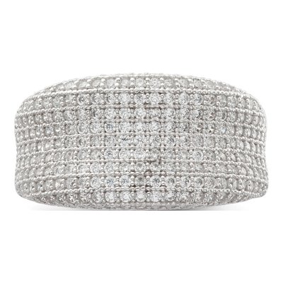 Sterling Silver CZ Pave Ring – view 5