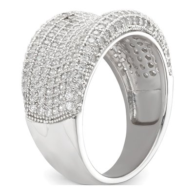 Sterling Silver CZ Pave Ring – view 7