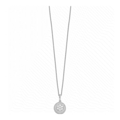 Sterling Silver CZ Micro Pave? Pendant Necklace – view 3