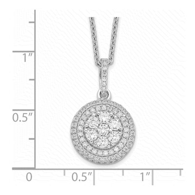 Sterling Silver CZ Micro Pave? Pendant Necklace – view 4