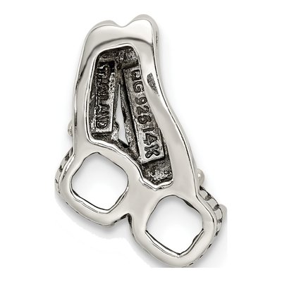 Sterling Silver & 14K Gold Mother's Pendant Mounting – view 4