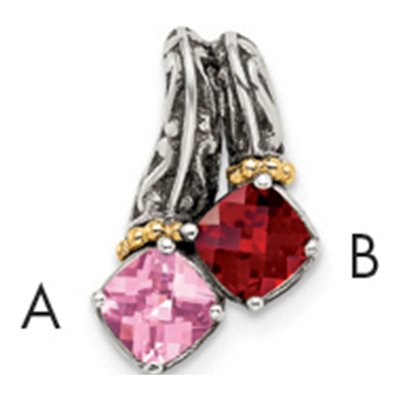 Sterling Silver & 14K Gold Mother's Pendant Mounting