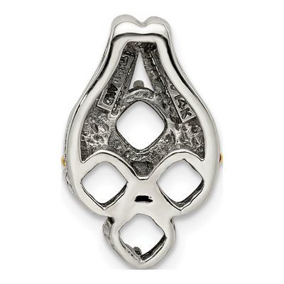 Sterling Silver & 14K Gold Personalized 4-Stone Mother's Pendant Mounting – view 4