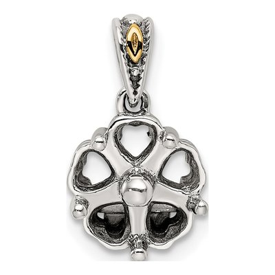 Sterling Silver & 14K Gold 5-Stone Mother's Pendant Mounting – view 5