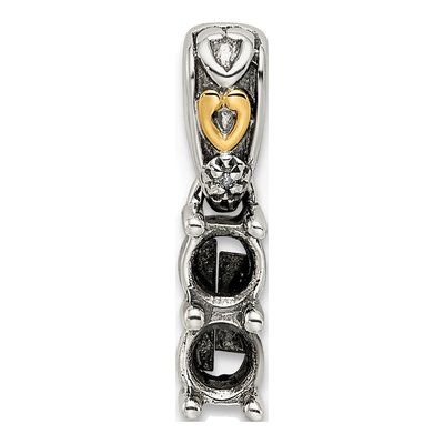 Sterling Silver Diamond Two-Stone Mother's Pendant Necklace – view 6